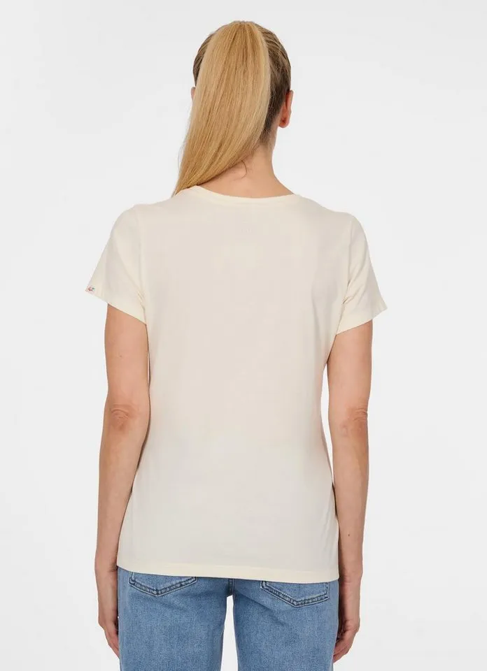ragwear ragwear Kurzarmshirt MINTTA PP mit bedruckter Optik und Druck, Loose Fit, pflegeleicht, Beige, – Produktbild 2 von 3