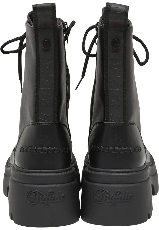 Buffalo Buffalo ZAVEN LACE UP MID - VEGAN NAPPA Stiefel, Schwarz, – Produktbild 2 von 5