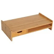 HOMCOM HOMCOM Monitorständer Schreibtisch-Organizer Mit Schubladen Natur L49 x B25,5 x H11,5 cm – Produktbild 1 von 1