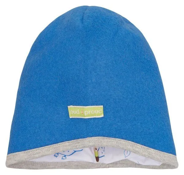 loud + proud loud + proud Babys & Kinder Mütze Wollfleece, GOTS-zertifiziert, Azur(blau), – Produktbild 3 von 3