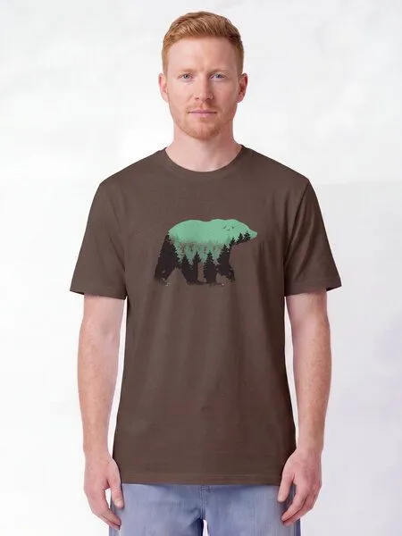 watapparel watapparel T-Shirt Unisex Waldbär, Mocha, – Produktbild 2 von 2
