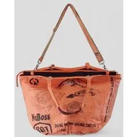 REFISHED fair fashion REFISHED fair fashion Tasche 'SOULMATE ZIP' Limitierte Edition! - upcycelte Fischfuttersäcke, #fish orange-schwarz - schwarz, – Produktbild 2 von 2