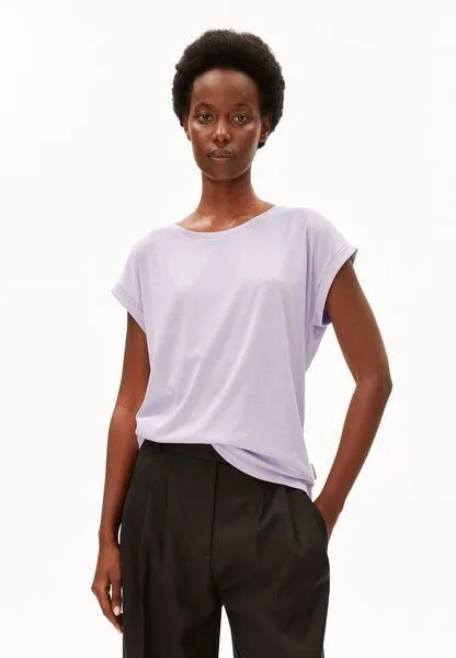 ARMEDANGELS ARMEDANGELS JILAANA Damen T-Shirt aus TENCEL Lyocell Mix, Moonlit lilac, – Produktbild 1 von 4