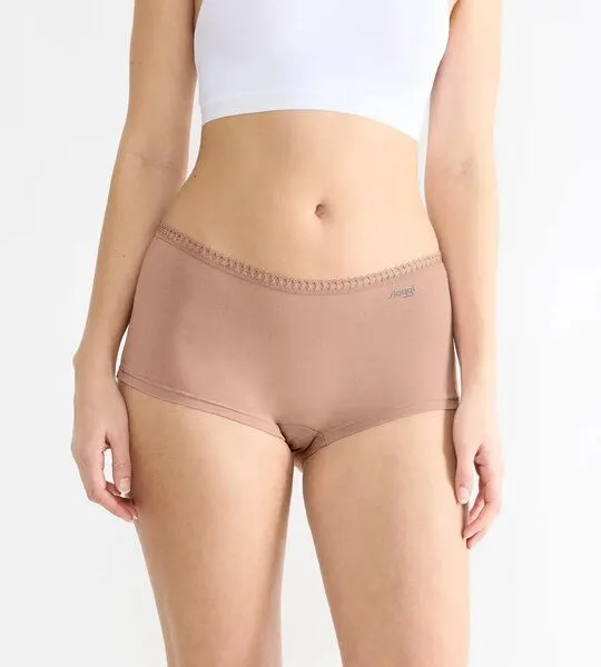 Sloggi Sloggi 3er Pack Shorts GO Crush Bio-Baumwolle, Cameo brown, – Produktbild 2 von 3