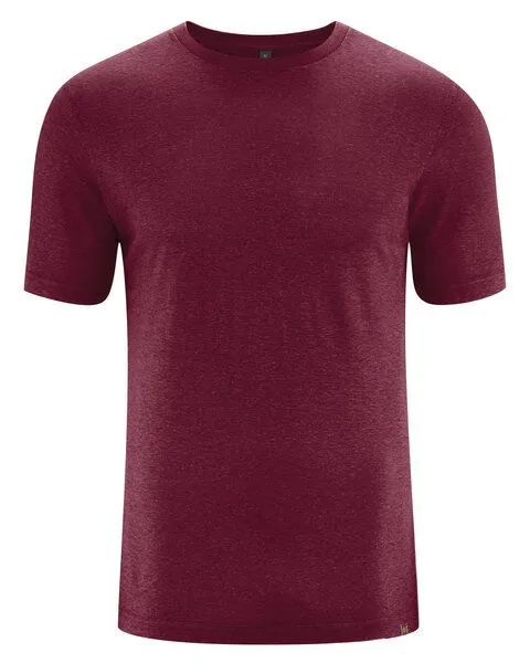 HempAge HempAge Herren T-Shirt Hanf/Bio-Baumwolle, Rioja (rot), – Produktbild 1 von 2