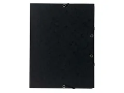 Exacompta 25 Exacompta Sammelmappen, Colorspan-Karton, 355 g/m², DIN A4, Gummizug, 3 Klappen,schwarz – Produktbild 1 von 1