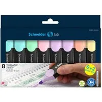 Schneider Schneider Textmarker "Job", pastell, 8 Stk. – Produktbild 1 von 1