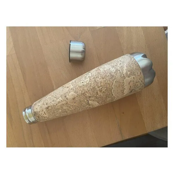 Kork-Deko Kork-Deko Trinkflasche aus Edelstahl mit Kork-Mantel, 600 ml – Produktbild 3 von 4