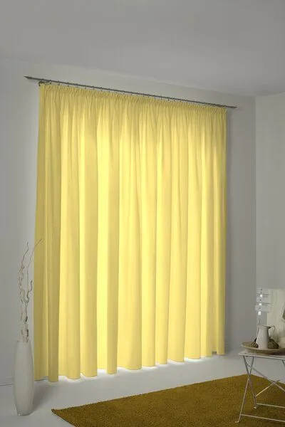 Nature by Adam Nature by Adam Vorhang aus 100% Bio-Baumwolle - Made in Germany - Uni Collection light, Gelb, – Produktbild 5 von 7