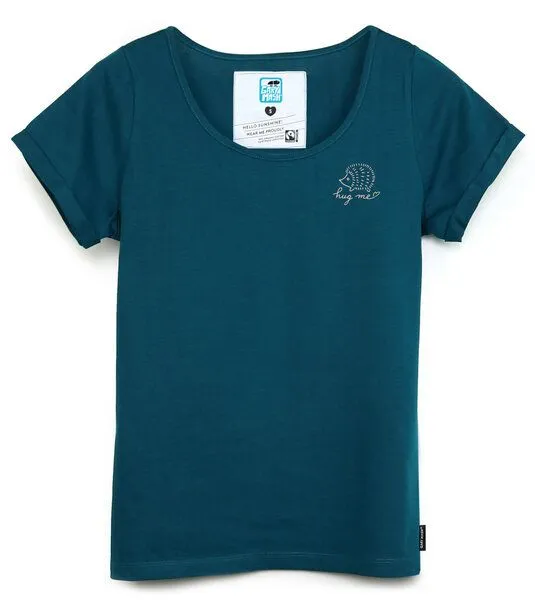 Gary Mash GARY MASH Shirt Taylor Kleiner Igel "Hug me" aus Biobaumwolle, Petrol, – Produktbild 4 von 4