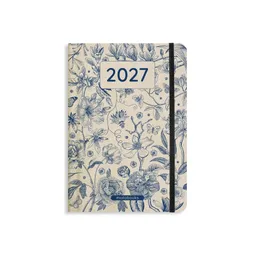 matabooks® matabooks® Kalender 2027 A5 Pro aus Süßgraspapier mit Graspapier-Cover – Jahresplaner Samaya – Farbe: Vintage Blue – Produktbild 1 von 1