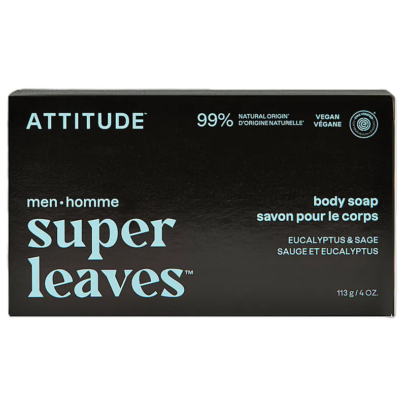 Attitude Attitude Super Leaves Körperseife für Männer - Eucalyptus & Salbei – Produktbild 1 von 1