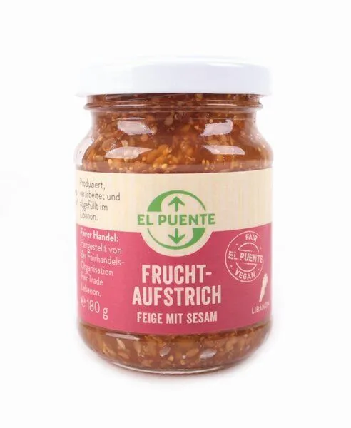 El Puente El Puente Veganer Brotaufstrich Feige mit Sesam | Fair Trade | Vegan | Glutenfrei, Mehrfarbig, – Produktbild 1 von 1