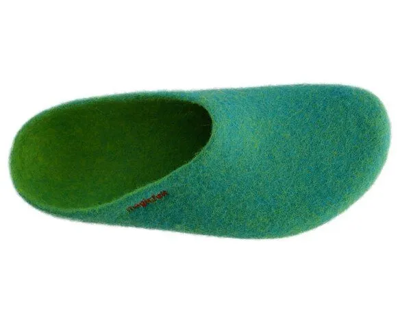 Gottstein Gottstein Magicfelt Filz Hausschuh aus 100 % Schurwolle (Merinowolle) Modell AN-709, Smaragd, – Produktbild 1 von 1