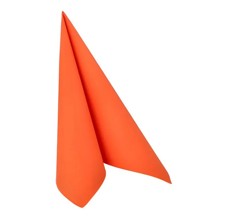 PAPSTAR PAPSTAR Papierserviette Servietten ROYAL Collection 1/4-Falz 40 cm x 40 cm nektarine 50 Stk, Orange, – Produktbild 2 von 3