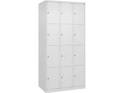 C+P C+P Schließfachschrank Classic PLUS, 12 Fächer, 1850x900x500mm, Verkehrsweiß/Verkehrsweiß – Produktbild 1 von 1