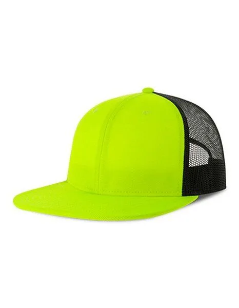 Atlantis Headwear Atlantis Headwear Mesh Cap Truckercap Flacher Schirm, Bunt, – Produktbild 3 von 6