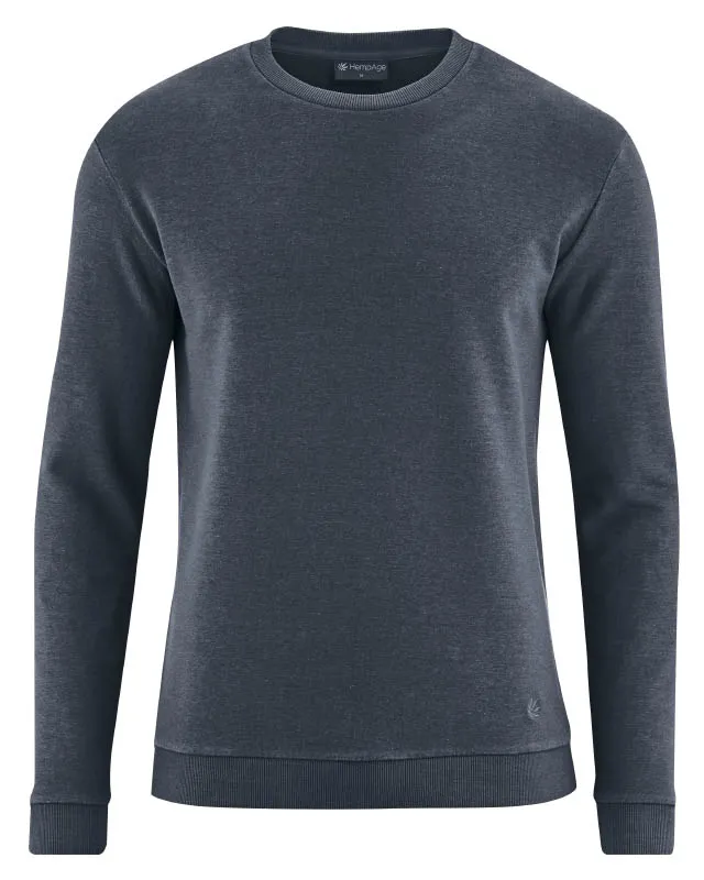 HempAge Hempage Herren vegan Sweatshirt Regular Fit Dunkelgrau, Grau, – Produktbild 2 von 2