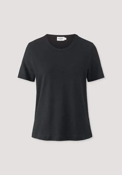 hessnatur hessnatur T-Shirt Relaxed aus Leinen und Bio-Baumwolle, Schwarz, – Produktbild 4 von 4