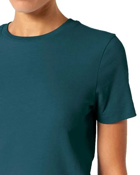 YTWOO YTWOO Bio Damen T-Shirt, enganliegend aus Bio-Baumwolle, Türkis, – Produktbild 2 von 4