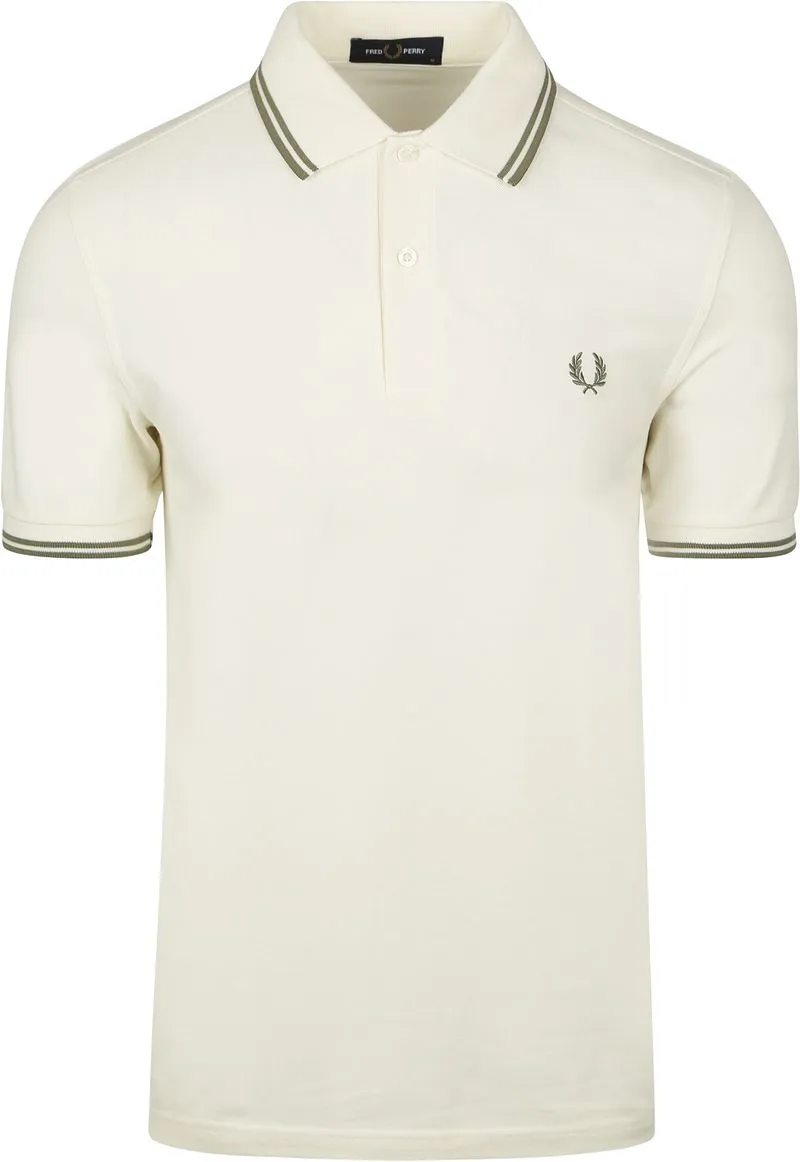 Fred Perry Fred Perry Polo Twin Tipped M3600 Ecru - Größe XXL, Wollweiß, – Produktbild 2 von 4