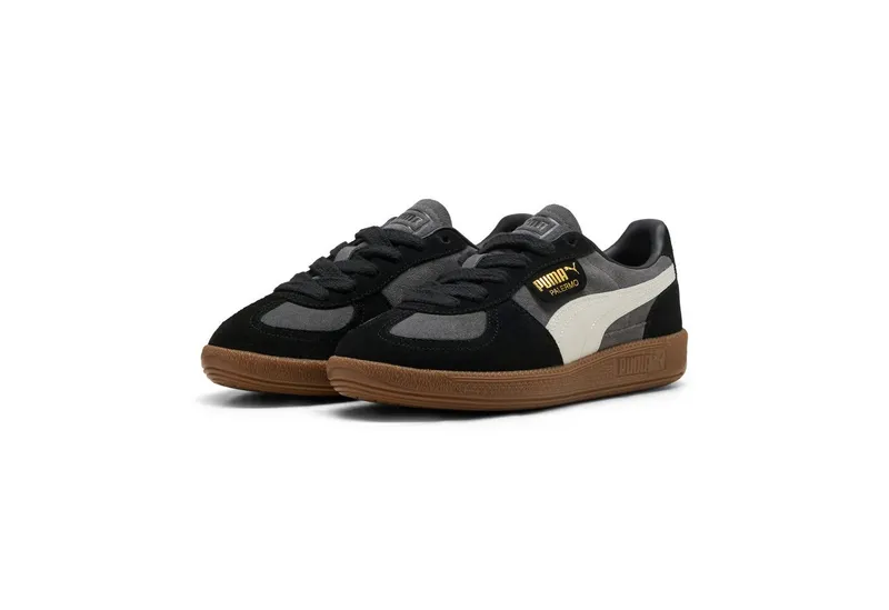 Puma Puma PALERMO JR Sneaker (für Jugendliche) niedrige Schuhhöhe, mit Schnürung, nicht herausnehmbare Innensohle, Grau, – Produktbild 1 von 5
