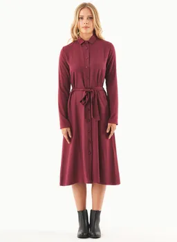 ORGANICATION ORGANICATION Damen vegan Hemdkleid Ecovero Wein – Produktbild 1 von 1