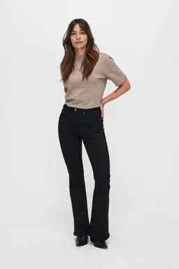 Kuyichi Kuyichi Damen vegan Jeans Lisette Flare Forever Black – Produktbild 1 von 1