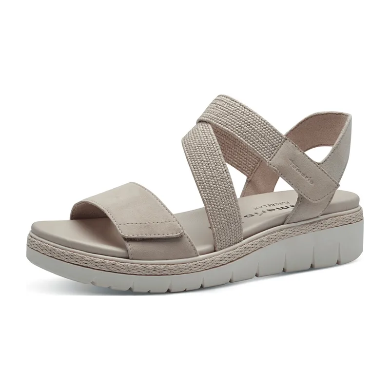 Tamaris Tamaris Da.-SandaletteModel 2824142 für Damen, beige, Größe 42 EU, Beige, – Produktbild 1 von 4