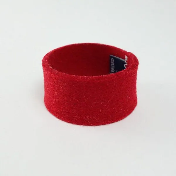 matilda k. manufaktur matilda k. manufaktur Serviettenringe 'ava' aus Wollfilz in vielen Farben, Rot, – Produktbild 1 von 4