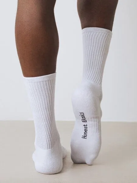 Honest Basics Honest Basics Tennis-Socken 3er-Pack, Weiß, – Produktbild 4 von 4