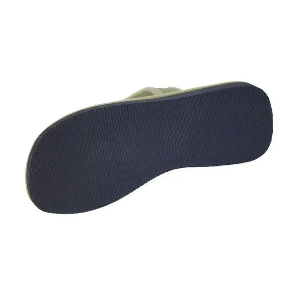 Les Tôngs Les Tôngs Juncus-V Stripes vegane Zimtlatschen, Khaki, – Produktbild 4 von 4