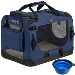 Casaria® Casaria Cadoca Tiertransportbox S 50x34x36cm navyblau – Produktbild 1 von 1