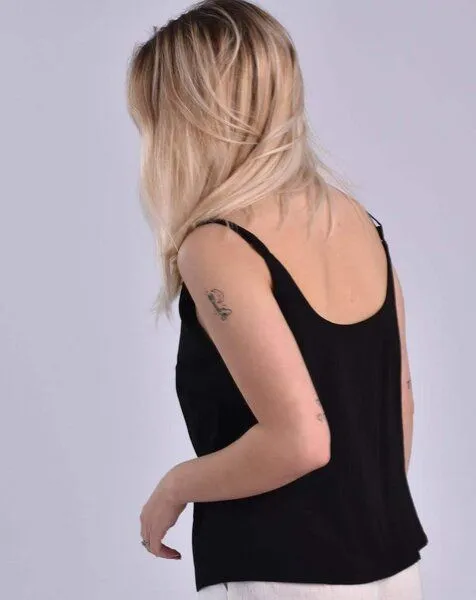 Aatise Aatise Spaghettiträger Tanktop Zuvy aus 100% EcoVero, Schwarz, – Produktbild 4 von 4