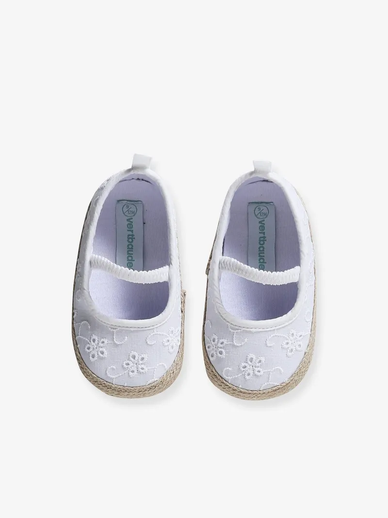 Vertbaudet Festliche Baby Ballerinas mit Lochstickerei, Weiß, – Produktbild 2 von 4
