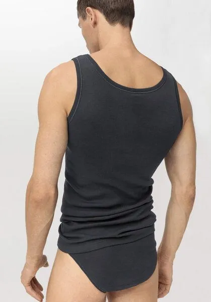 hessnatur hessnatur Athletic Shirt Fitted 2er Pack PURE NATURE aus reiner Bio-Baumwolle, Schwarz, – Produktbild 4 von 5