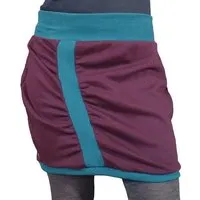 liebewicht Bio Sweatrock Ballonrock liebewicht 3 Längen nach Wahl, Bordeaux/ grün, – Produktbild 2 von 5