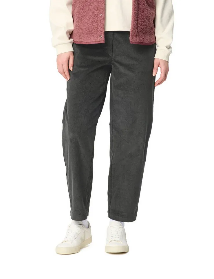 Vaude Vaude Cordhose WOMEN'S NAJUN CORD PANTS weit geschnittene Beine, Loose Fit, aus Baumwolle und Elasthan, Grau, – Produktbild 1 von 2
