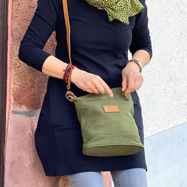 Dragolina Dragolina Crossbody Schultertasche Robin, Moosgrün (hellgrün), – Produktbild 3 von 4