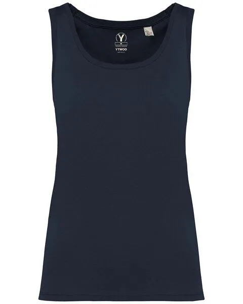 YTWOO YTWOO Damen Tank Top aus 100% Bio-Baumwolle, Blau, – Produktbild 1 von 3