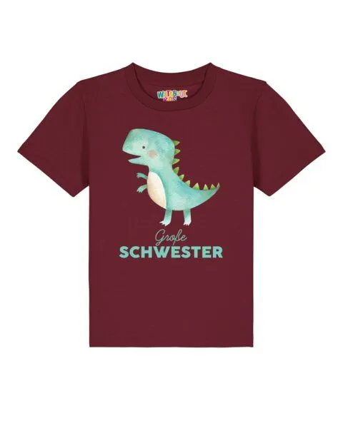 watabout.kids watabout.kids T-Shirt Kinder Dinosaurier 03 Große Schwester, Burgundy, – Produktbild 1 von 2