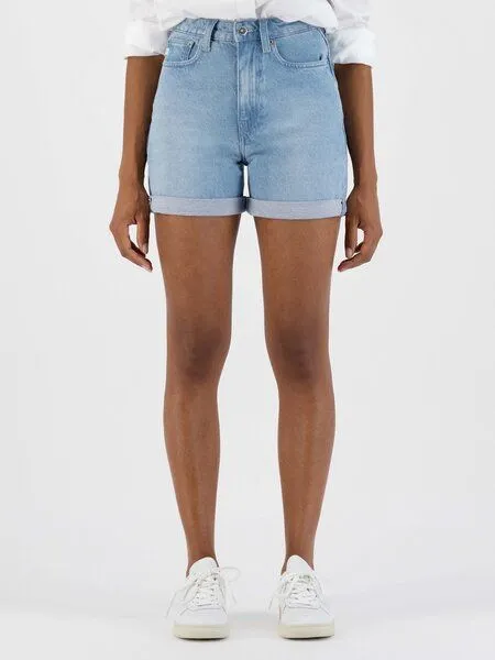 MUD Jeans MUD Jeans Damen Jeansshorts - Marilyn - aus Bio-Baumwolle, Grau (grey stone), – Produktbild 2 von 4