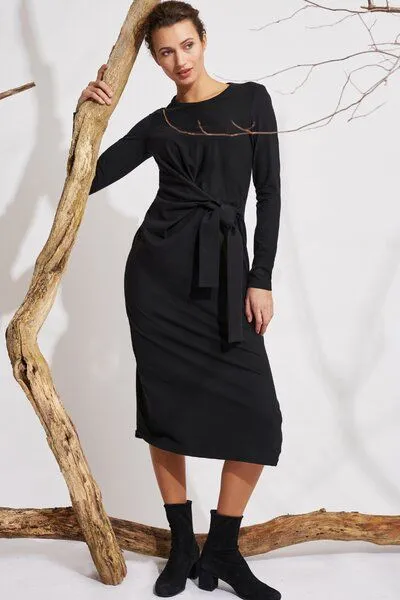 LANA Organic LANA Organic Baumwollkleid, Modell June, Schwarz, – Produktbild 2 von 4