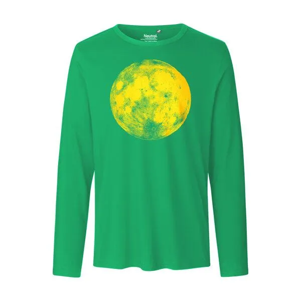 HANDGEDRUCKT HANDGEDRUCKT "Supermond" Männer Longsleeve, Green, – Produktbild 2 von 3
