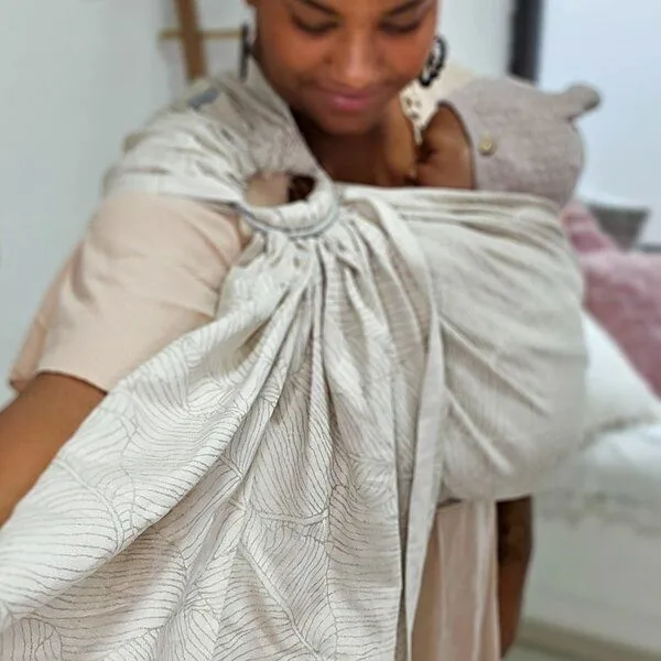 Hoppediz Hoppediz Babytragetuch - Ring-Sling kbA, Grenada natur, – Produktbild 2 von 3
