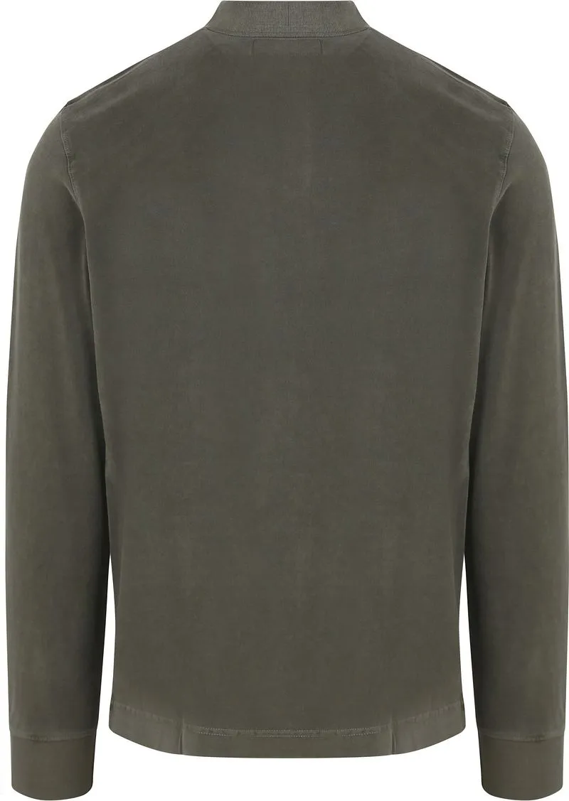 Marc O'Polo Marc O'Polo Longsleeve Poloshirt Olivgrün - Größe XXL, Dunkelgrün, – Produktbild 1 von 3
