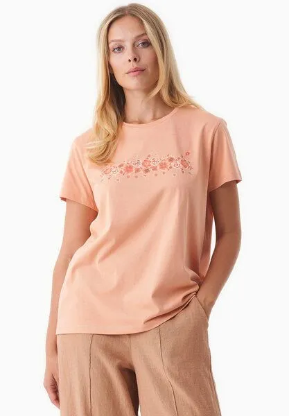 ORGANICATION ORGANICATION T-Shirt aus Bio-Baumwolle mit Print, Weiß(off white), – Produktbild 2 von 4