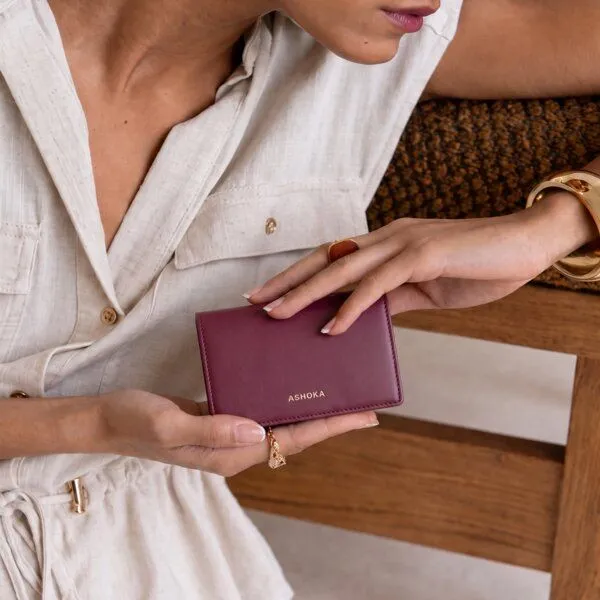 Ashoka Paris Ashoka Paris Kleine-Geldbörse Bordeaux Uppeal – Produktbild 5 von 6