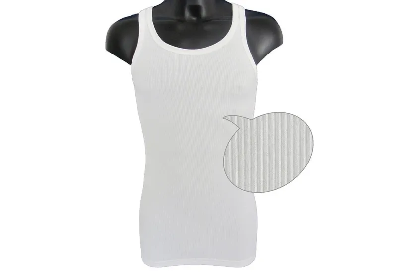 HERMKO Unterhemd 3018 Bio-Baumwolle Doppelripp Achselhemd Basic, Weiß, – Produktbild 1 von 5