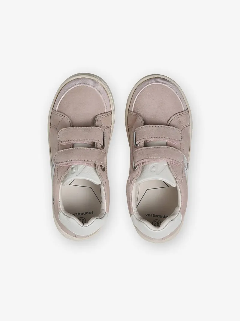 Vertbaudet Vertbaudet Kinder Ledersneakers mit Stern und Anziehtrick, Hellrosa, – Produktbild 4 von 4